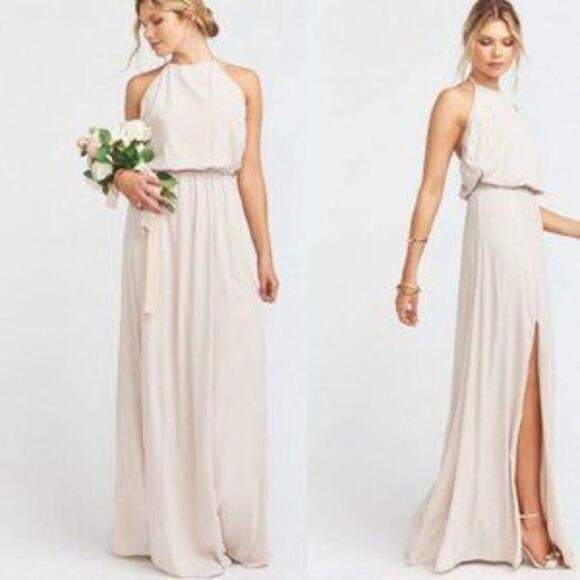 Show me Your Mumu Heather show me the ring crisp halter maxi dress NEW XXL - Picture 1 of 7